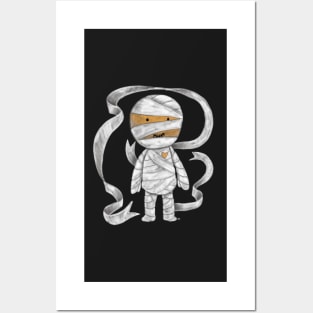 Cute Halloween Mummy Posters and Art